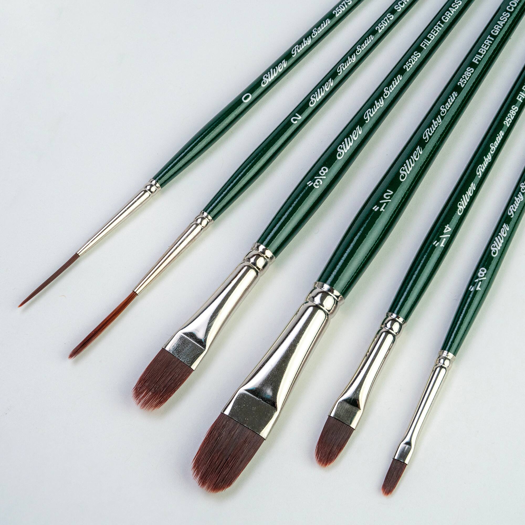 Silver Brush Limited Ruby Satin® 6 Piece Grass Combs Brush Set